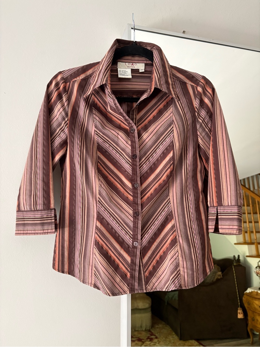 Women's Striped Button-Down Shirt